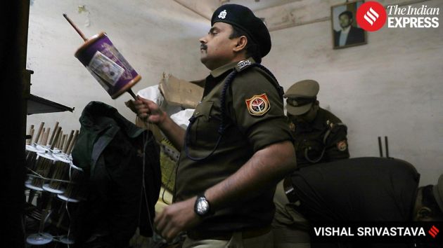 Lucknow Police conduct raids on kite shops to curb the illegal sale of banned Chinese manjha