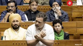 “When you choke, you see fear in the eyes,” Gandhi said in the House