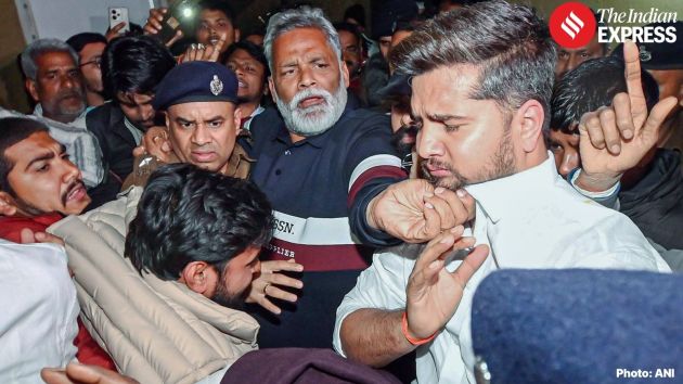 During the standoff, some supporters climbed onto police vehicles and raised slogans