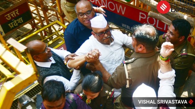 Several party leaders, including Ajay Rai, were detained following the escalation