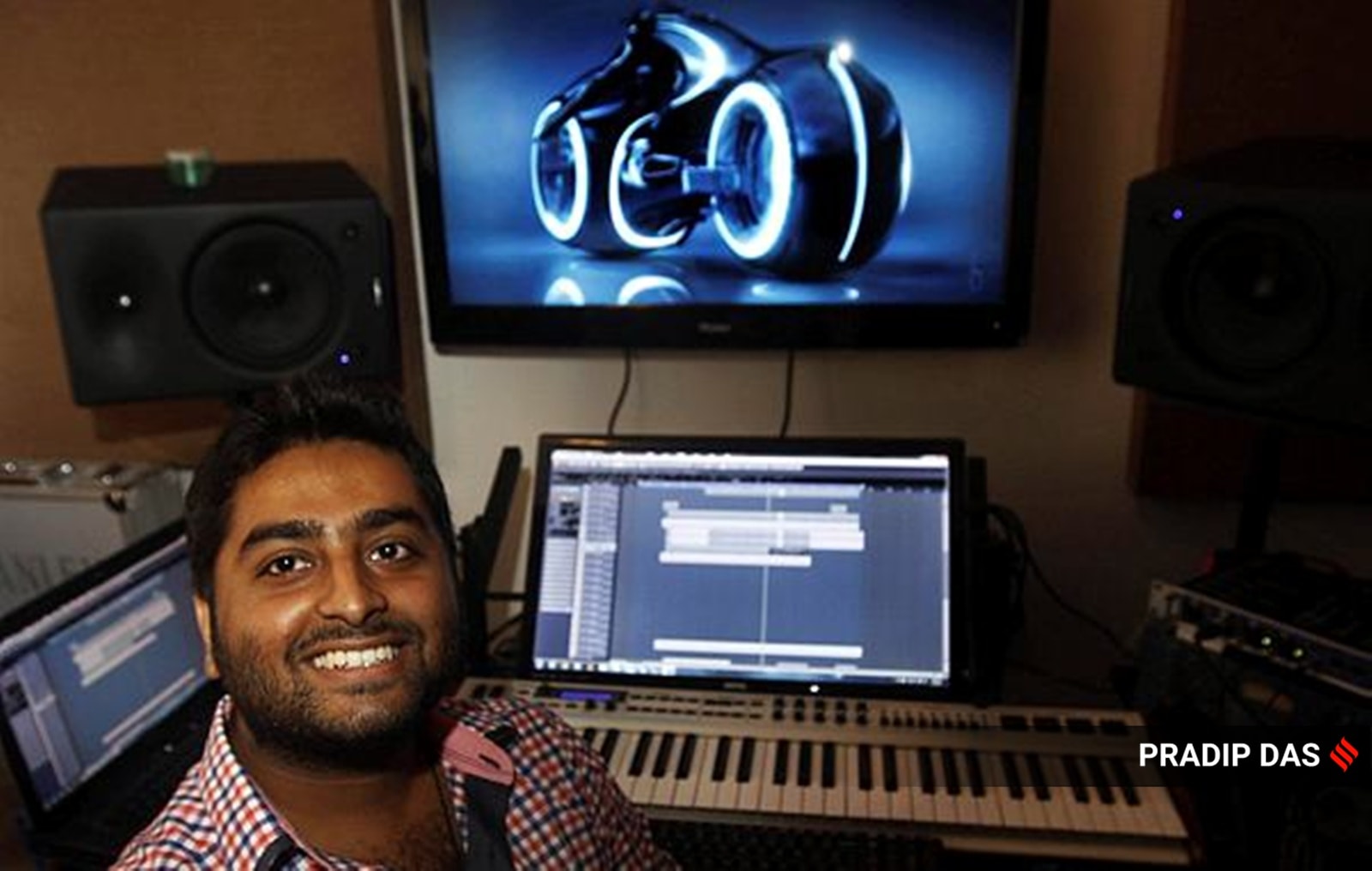 Arijit Singh at a music studio