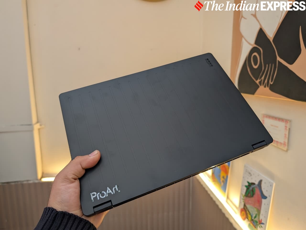 The laptop comes with a box that has memory foam modules to keep accessories.