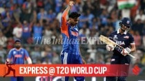 India Vice Captain Axar Patel in action during T20 World Cup 2026 match vs USA. (Express photo by Narendra Vaskar)