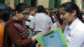 A picture of a school student in West Bengal