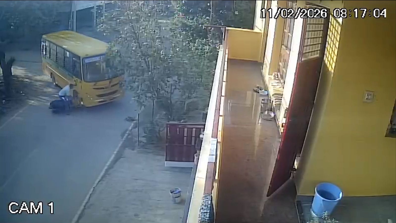 School bus runs over cousins aged 2 and 4 after hitting scooter in Bengaluru