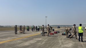 The aircraft was moved to an isolation bay and evacuated as security teams conducted thorough checks.