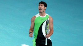 Carlos Alcaraz becomes the youngest player to complete career Slam after beating Novak Djokovic in Australian Open 2026 final. (PHOTO: AP)