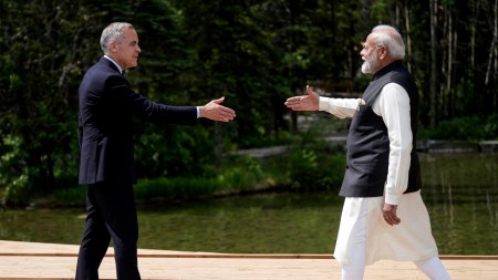 India Canada relations, Mark Carney India visit, Hardeep Singh Nijjar row, Justin Trudeau India allegations, MEA India Canada, India Canada trade ties, Khalistan separatist issue, Mark Carney vs Justin Trudeau, India Canada diplomatic reset, India Canada travel visa, Mumbai New Delhi bilateral talks, Trump trade policies India Canada, law-enforcement liaison mechanism, MEA Randhir Jaiswal Canada. G7, west