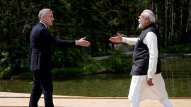 India Canada relations, Mark Carney India visit, Hardeep Singh Nijjar row, Justin Trudeau India allegations, MEA India Canada, India Canada trade ties, Khalistan separatist issue, Mark Carney vs Justin Trudeau, India Canada diplomatic reset, India Canada travel visa, Mumbai New Delhi bilateral talks, Trump trade policies India Canada, law-enforcement liaison mechanism, MEA Randhir Jaiswal Canada. G7, west