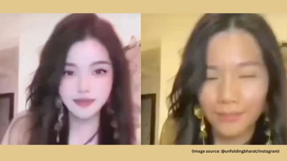 The report noted that the audiences had been watching her with enhanced features such as smooth skin and defined facial contours