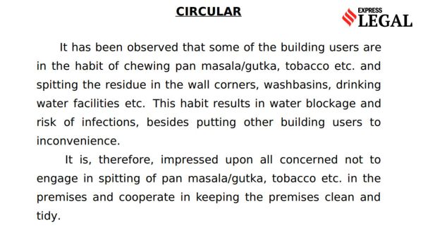 Supreme Court has urged for cooperation in keeping the court premises clean and tidy.