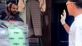 In the video, the volunteer shares that the argument escalated as the shopkeepers ganged up against them