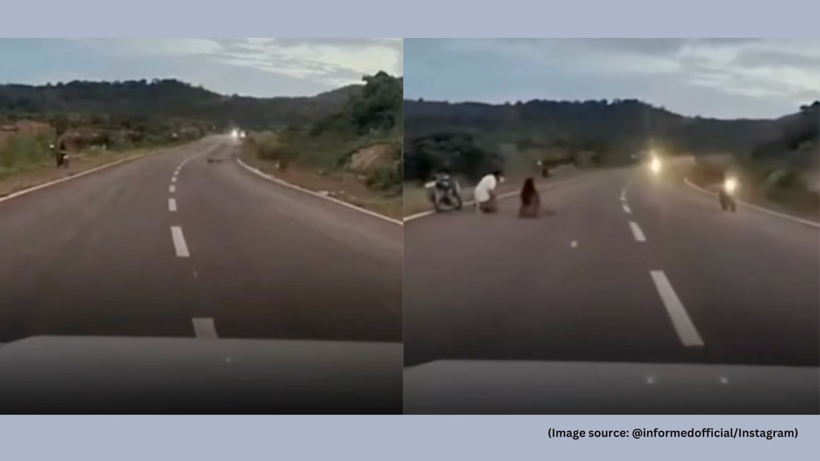 Couple narrowly misses speeding car while taking photos on highway, then blames driver; video sparks outrage Couple narrowly misses speeding car while taking photos on highway, then blames driver; video sparks outrage