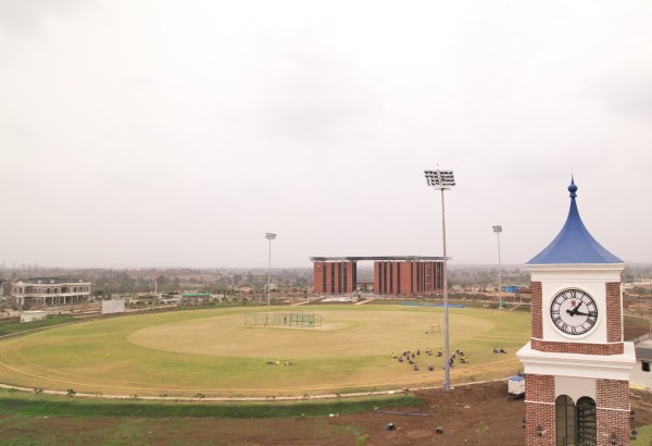 The cricket field at Shrewsbury International, India 