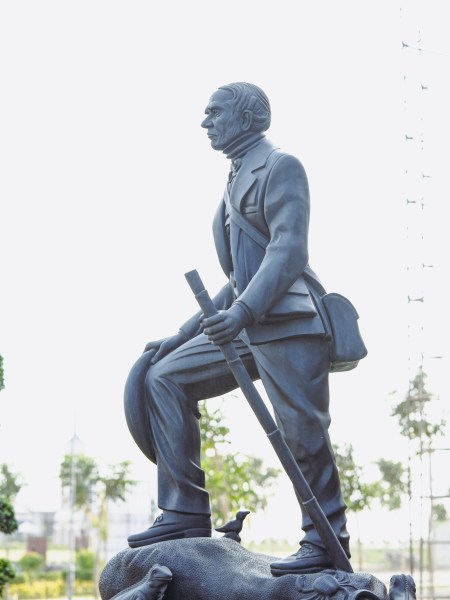 The Darwin statue at Shrewsbury India 