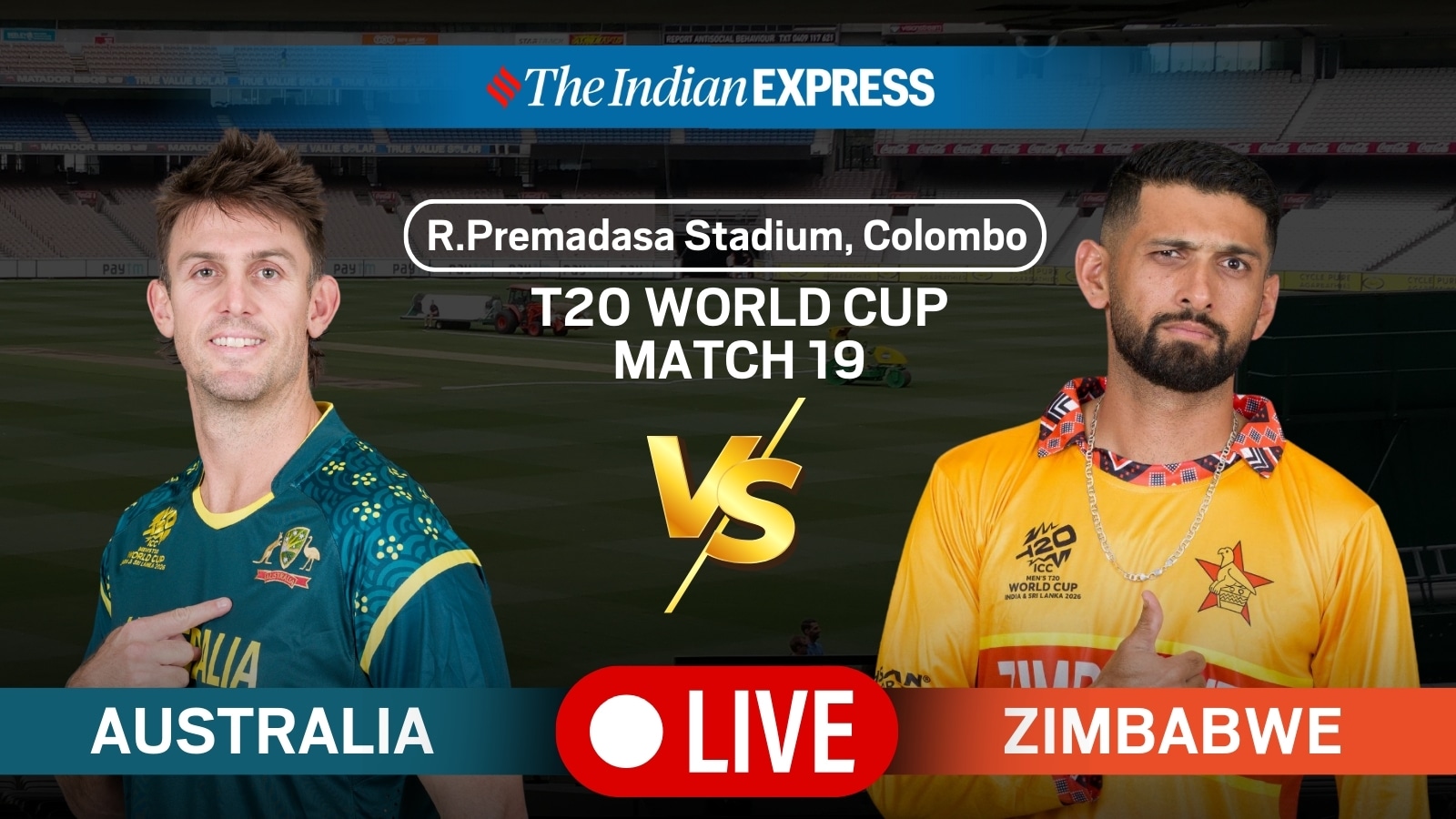  Follow Australia vs Zimbabwe T20 World Cup 2026 match live.