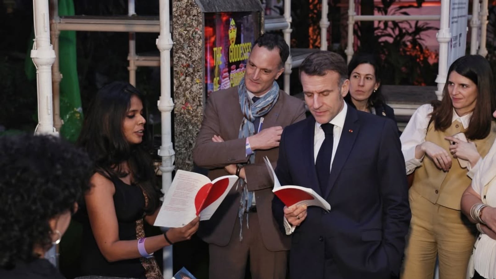 Charpai, couture and comics: What the Macrons saw in Delhi Charpai, couture and comics: What the Macrons saw in Delhi