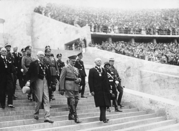Adolf Hitler at the 1936 Berlin Olympics.