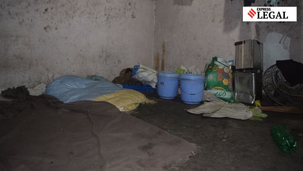 Govind's room in factory Bonded labour