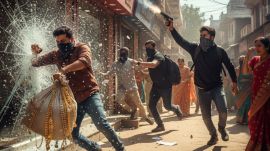 Four men armed with guns attempted to loot a jewellery store in Mundra town of Gujarat’s Kutch district