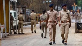 A picture of Gurgaon police personnel