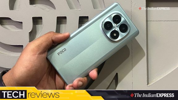 Poco may have made it to the top competitor for the mid-segment. Here is a deep dive about the device. (Image: The Indian Express/ Ajay Hanje)