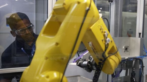 GE's bet is that if it can capture that skill in a repeatable robotic ​process, it can reduce dependence on scarce specialised labour and increase throughput at lower cost. (Image: Reuters)