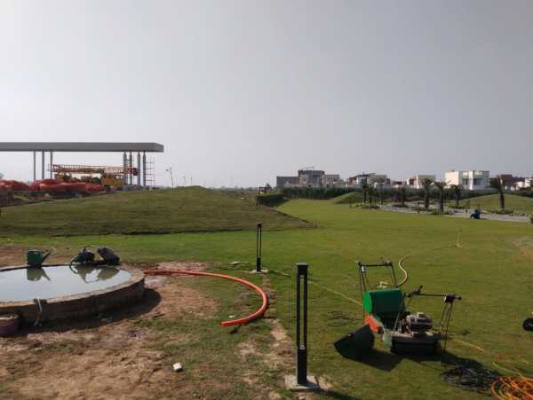 Work is underway to develop a new residential township on NH-7 (Panchkula-Barwala). (Photo: special arrangement)