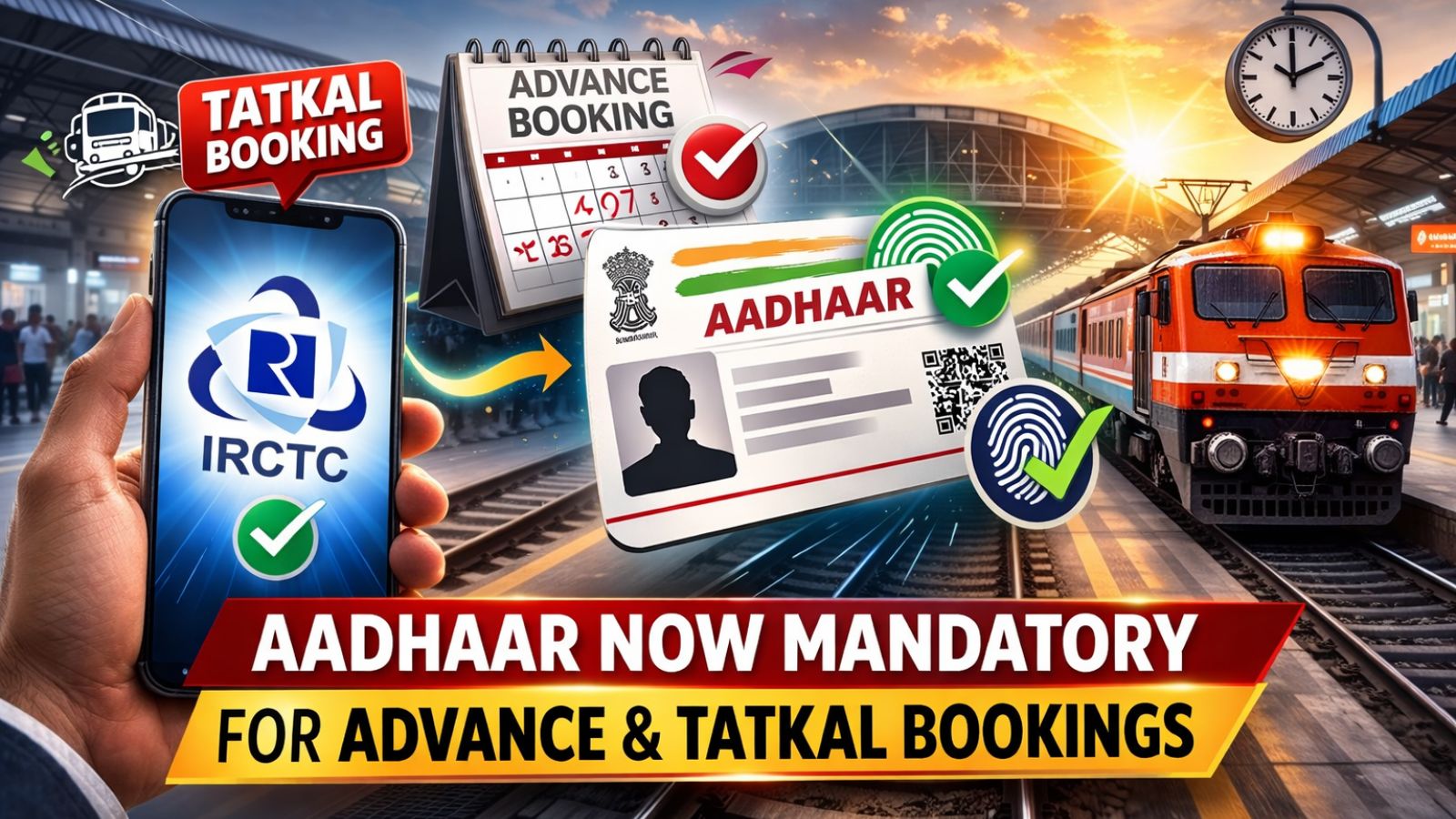 IRCTC tightens rules: Aadhaar verification must for advance and Tatkal bookings