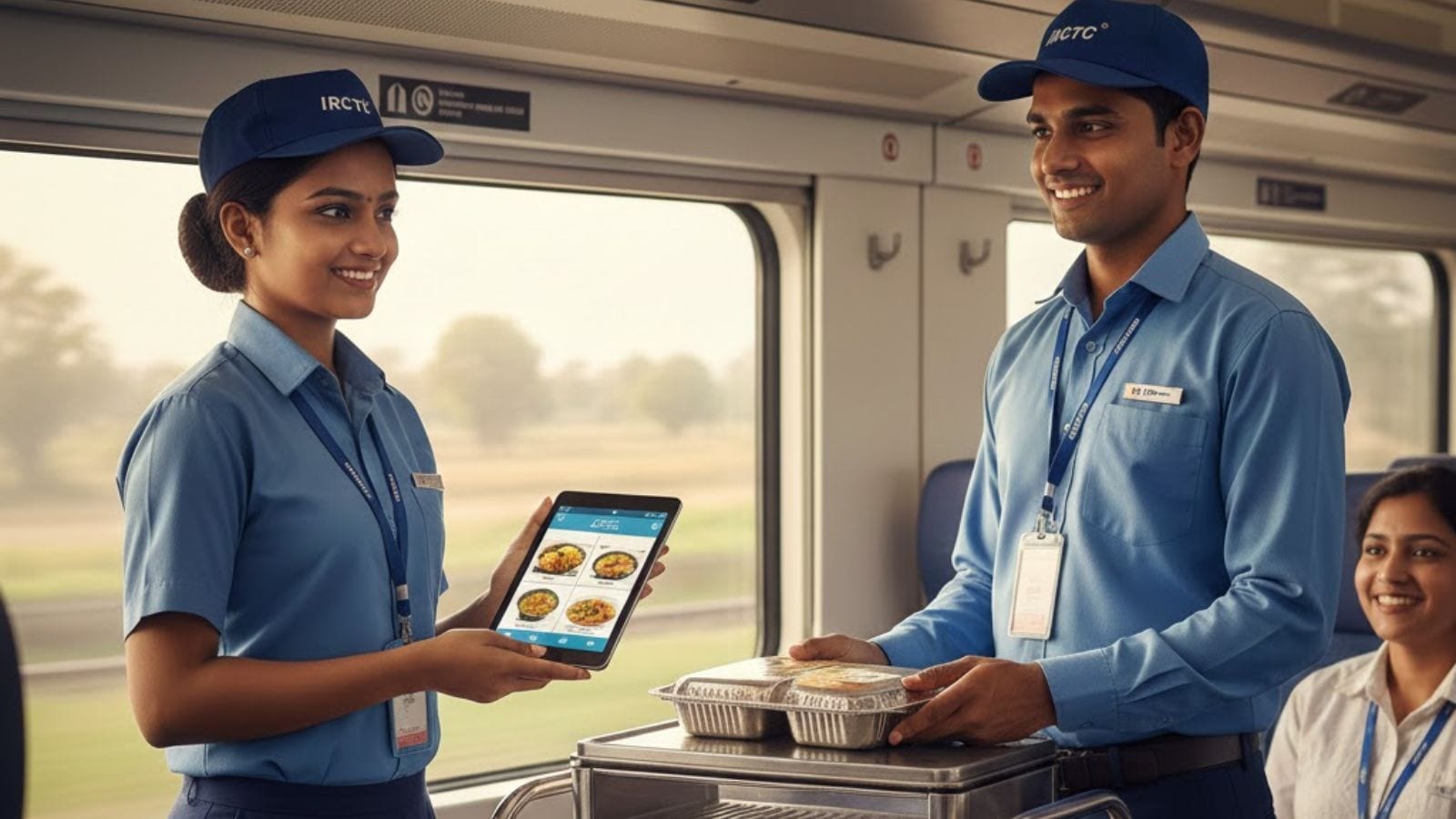 IRCTC rolls out E-Pantry service on trains (Image generated using AI)