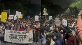 Hundreds of students march in JNU as protest against VC's allegedly casteist remarks escalates sharply