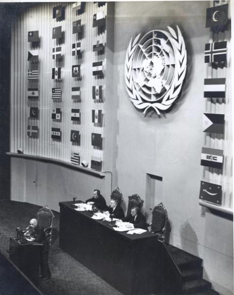 Jawaharlal Nehru at the UN General Assembly, New York in 1948. 
