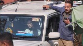 West Bengal CM Mamata Banerjee leaves the Supreme court after appearing in case pending to the SIR matter in New Delhi on Wednesday. (Express Photo by Tashi Tobgyal)