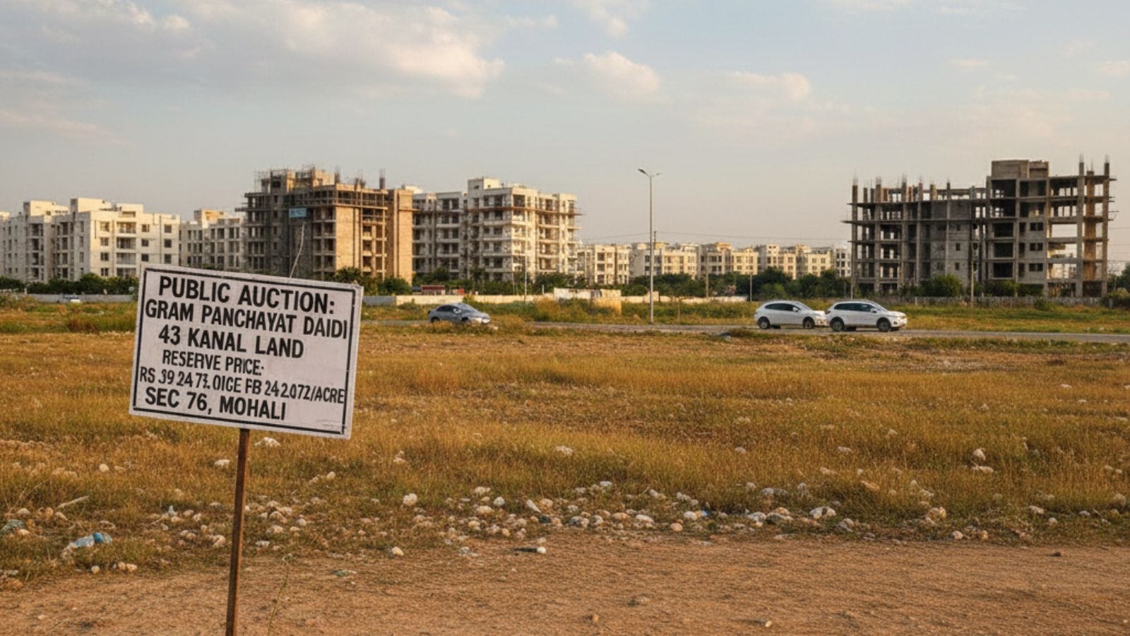 With reserve price at Rs 39.24 cr per acre, administration to auction shamlat land in Mohali village