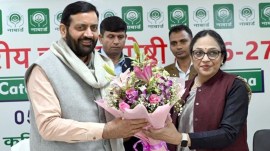 Haryana Chief Minister Nayab Singh Saini at the NABARD Seminar on Thursday. (Photo by Haryana government)