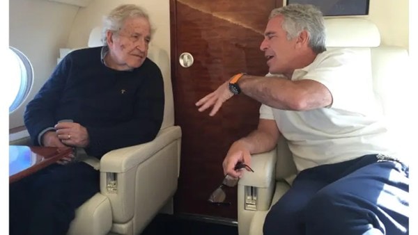 Noam Chomsky inside Epstein’s private jet. (Photo: House Oversight Committee)