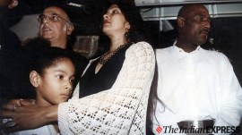 Actress Neena Gupta with Vivian Richard and her daughter Masaba Gupta. Film Director Mahesh Bhatt is also seen in the picture