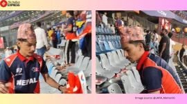 Nepal cricket fan clean Wankhede Stadium T20 World Cup