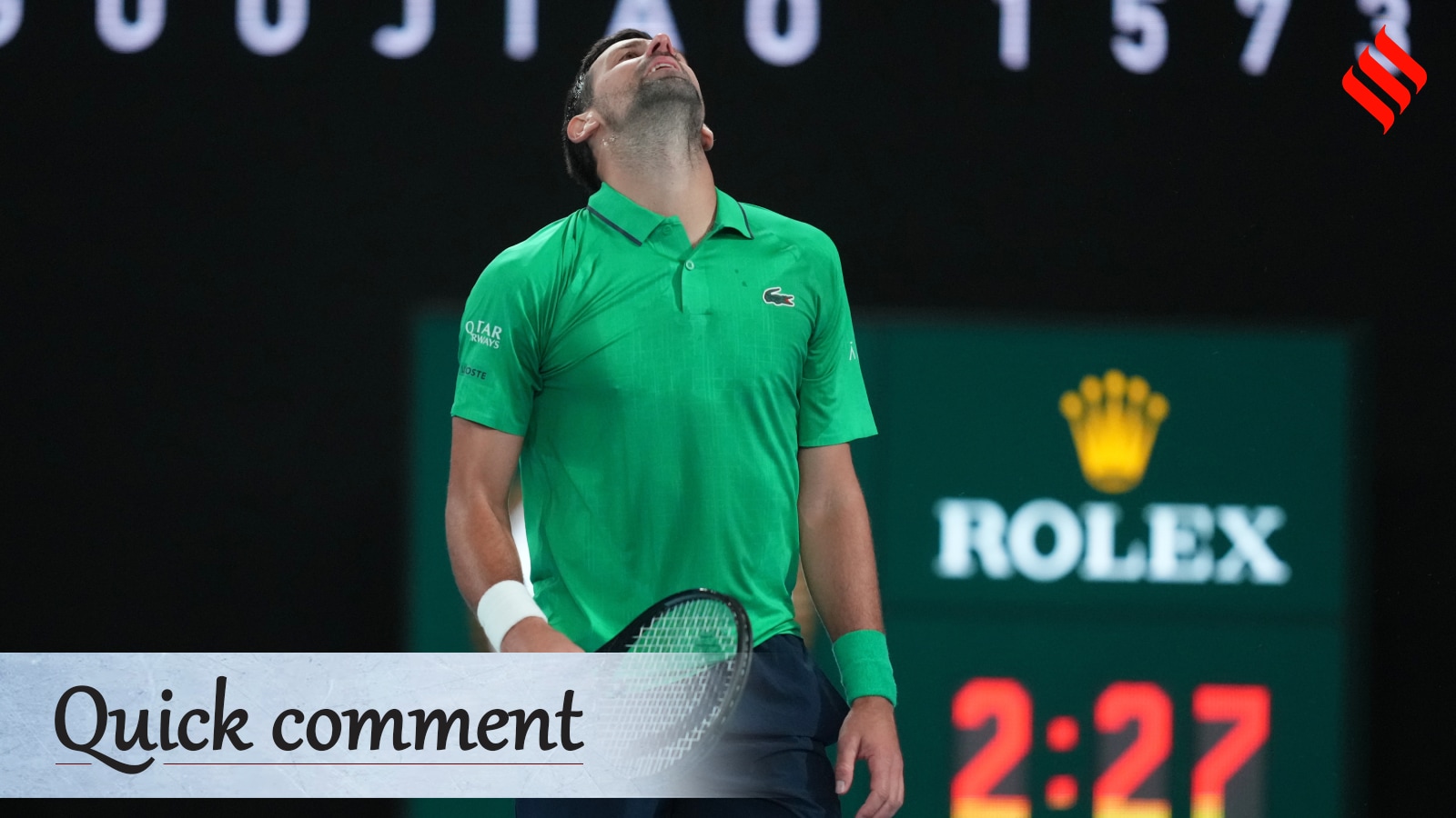 Quick comment: Novak Djokovic may have just missed his best chance to win 25th Grand Slam
