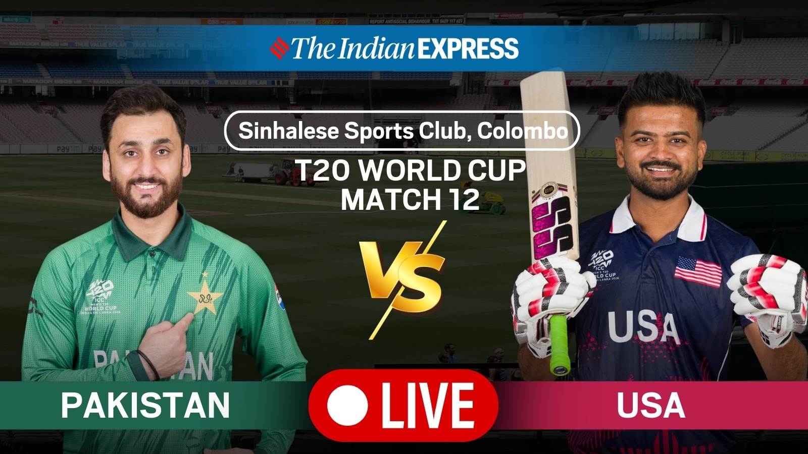 Pakistan vs USA Live Score, T20 World Cup 2026: PAK look to avenge 2024 loss as they take on USA in Colombo
