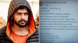 The post also mentioned names of prominent gangs: Lawrence Bishnoi, Jitender Gogi, Hashim Baba and Kala Rana.