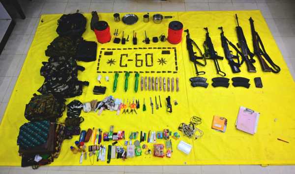 Material recovered by security agents after the operation. (Special arrangement)