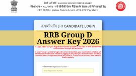 RRB Group D Answer Key 2026 Objection