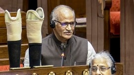 Artificial limbs on table, Sadanandan Master targets CPM in RS over 1994 attack