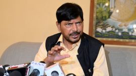 Republican Party of India (Athawale) president and Union Minister Ramdas Athawale. (Express Photo)
