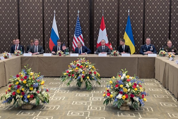 Trilateral talks between the United States, Ukraine and Russia on Russia-Ukraine war in Geneva, Switzerland. (AP Photo)