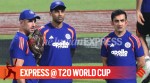 L-R: India assistant coach Ryan Ten Doeschate, captain Suryakumar Yadav and head coach Guatam Gambhir in action during practice session ahead of T20 World Cup 2026 match vs West Indies in Kolkata. (Express photo by Partha Paul)