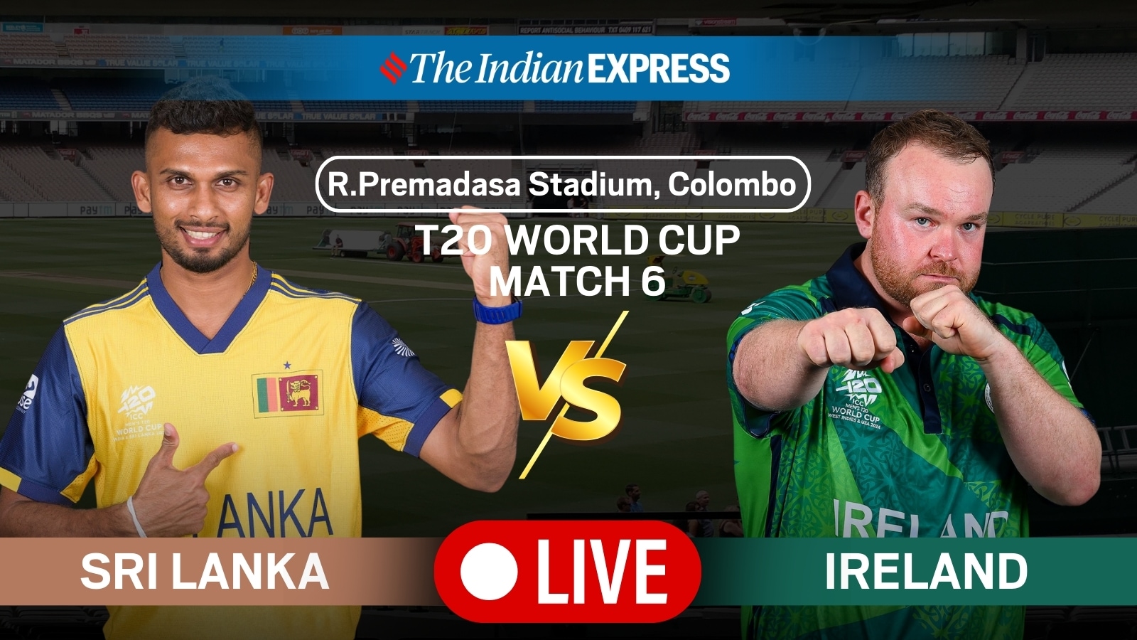 Sri Lanka vs Ireland LIVE Score, T20 World Cup 2026: Co-hosts SL look to get off to a winning start vs IRE in Colombo