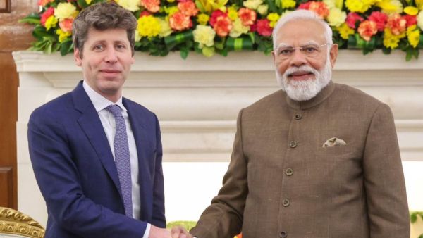 OpenAI CEO Sam Altman with Prime Minister Narendra Modi during his India visit (File photo)