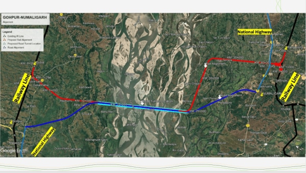 India's first underwater twin-tube Road-cum-Rail tunnel in Assam